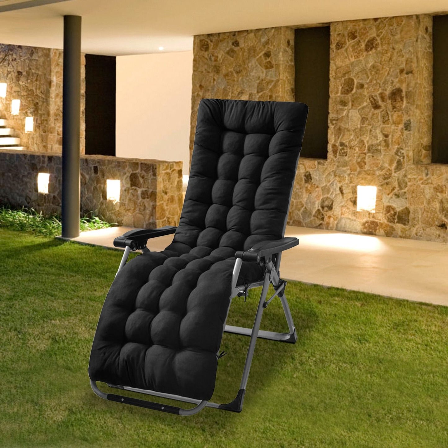67x22in Chaise Lounger Cushion Recliner Rocking Chair Sofa Mat Deck Chair Cushion - Discount Msrp