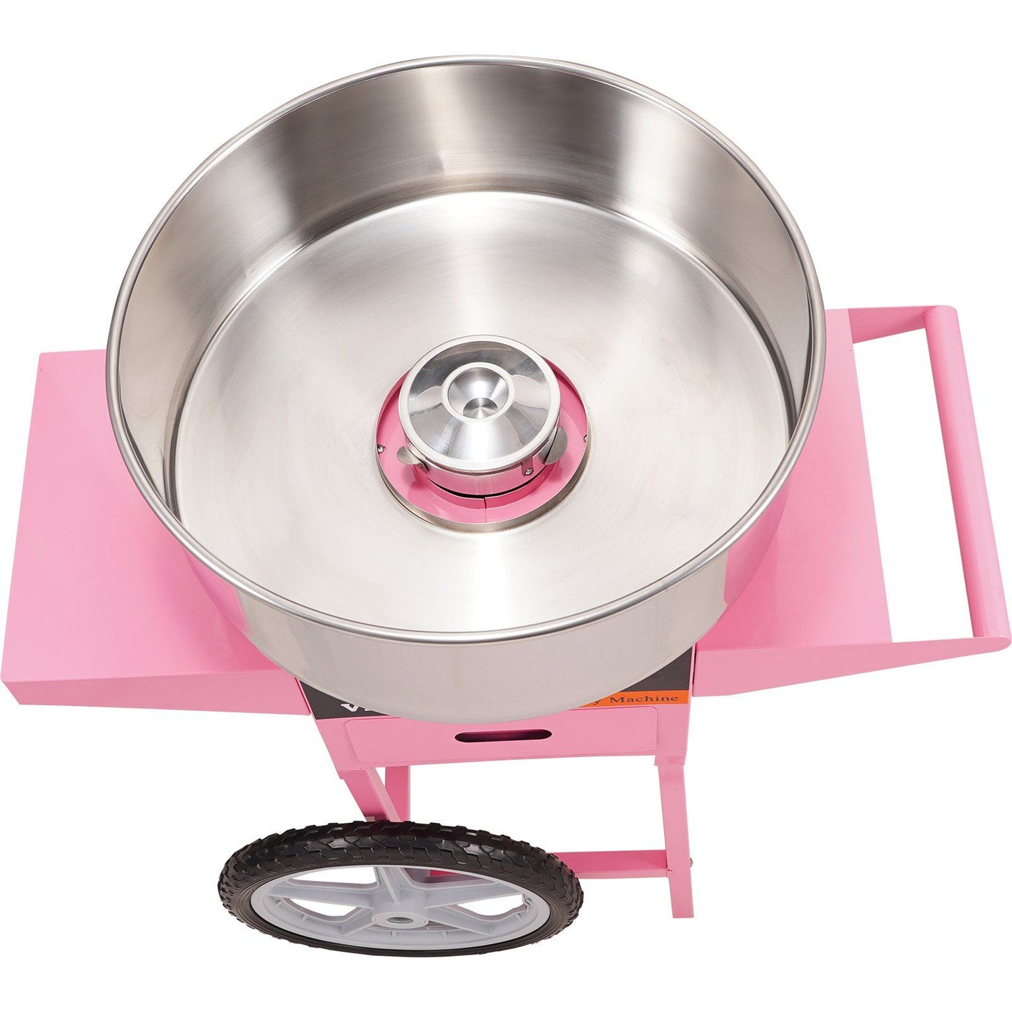 VEVOR Electric Cotton Candy Machine with Cart, 1000W Commercial Floss Maker with Stainless Steel Bowl, Sugar Scoop and Drawer, Perfect for Home, Kids Birthday, Family Party, Pink - Discount Msrp