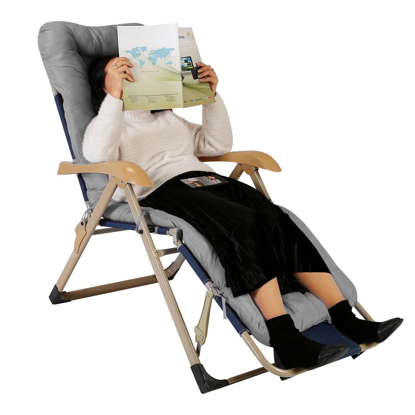 67x22in Chaise Lounger Cushion Recliner Rocking Chair Sofa Mat Deck Chair Cushion - Discount Msrp