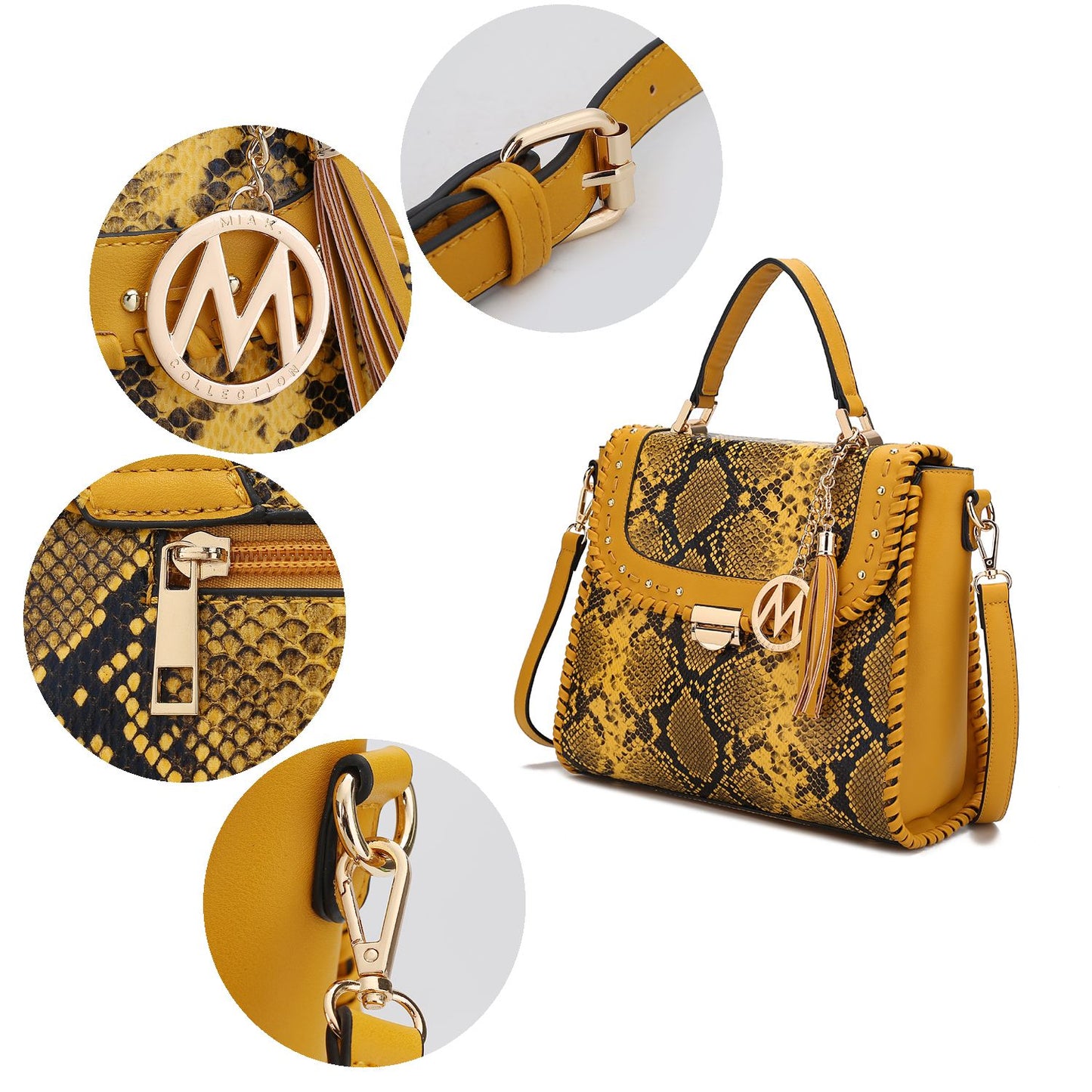 MKF Collection Lilli Satchel Handbag Women by Mia k - Discount Msrp