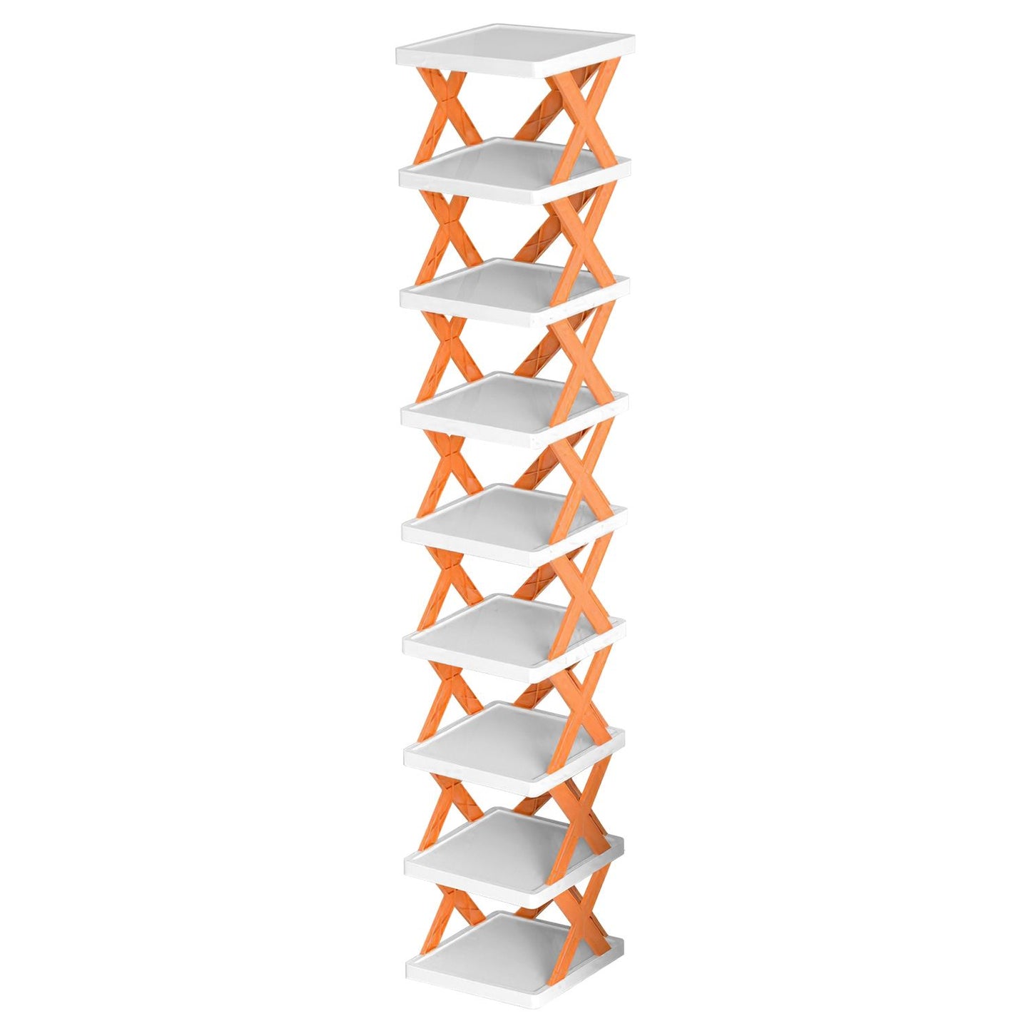 9Tier Narrow Entryway Shoe Rack Plastic Vertical Shoe Organizer Space Saving Free Standing Shoes Storage Shelf Closet Hallway - Discount Msrp