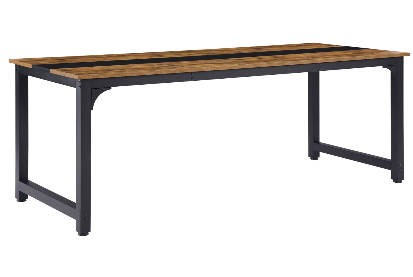 Computer Desk Large Office Desk, 59.8 Inch Gaming Desk Writing Desk Work Desk for Home Office, Study, Modern Simple Wooden Desk, Large Legroom, Metal Frame, Rustic/Black - Discount Msrp