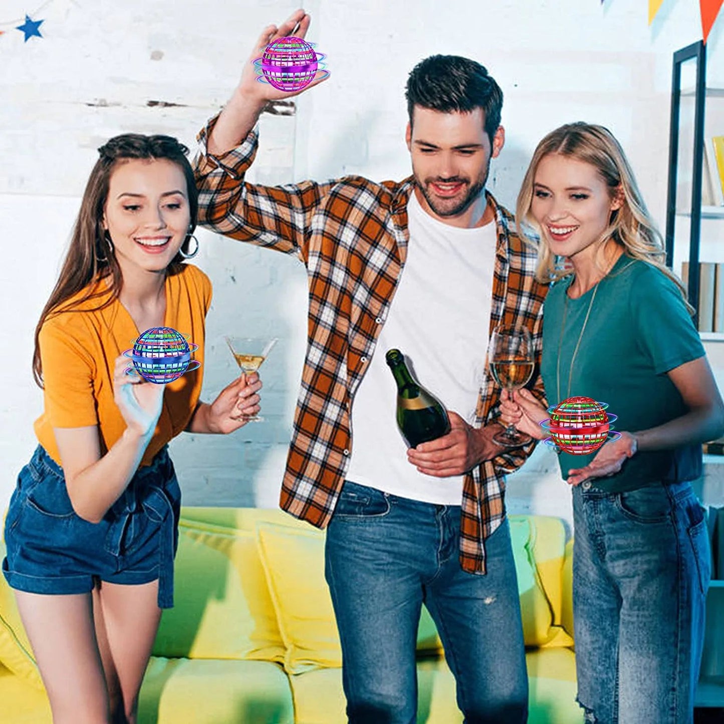 Flying Ball Toys; Hover Orb; 2022 Magic Controller Mini Drone; Boomerang Spinner 360 Rotating Spinning UFO Safe for Kids Adults - Discount Msrp