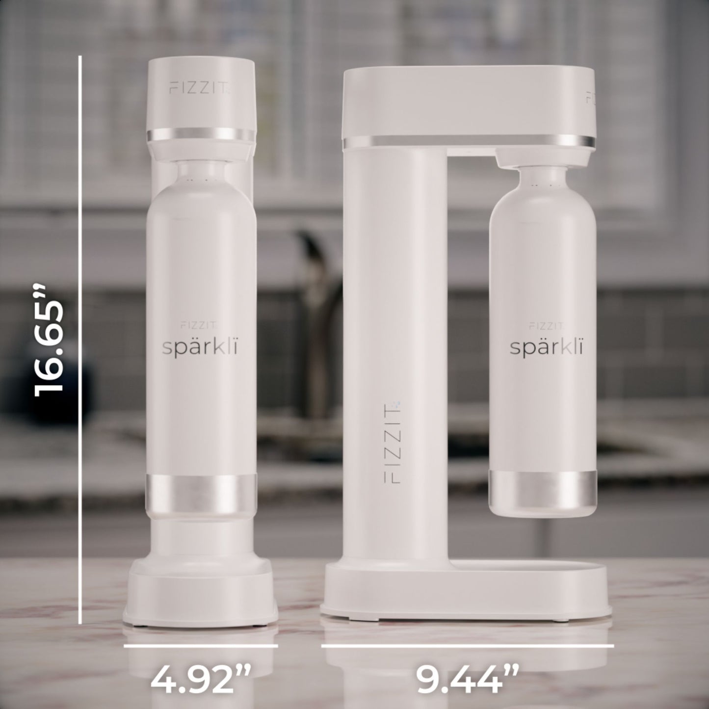 FIZZIT™ Spärklï Carbonated Water Soda Maker with Stainless Steel Bottle – Eco-Friendly, Dishwasher Bottles - Sparkling Water Maker - Discount Msrp