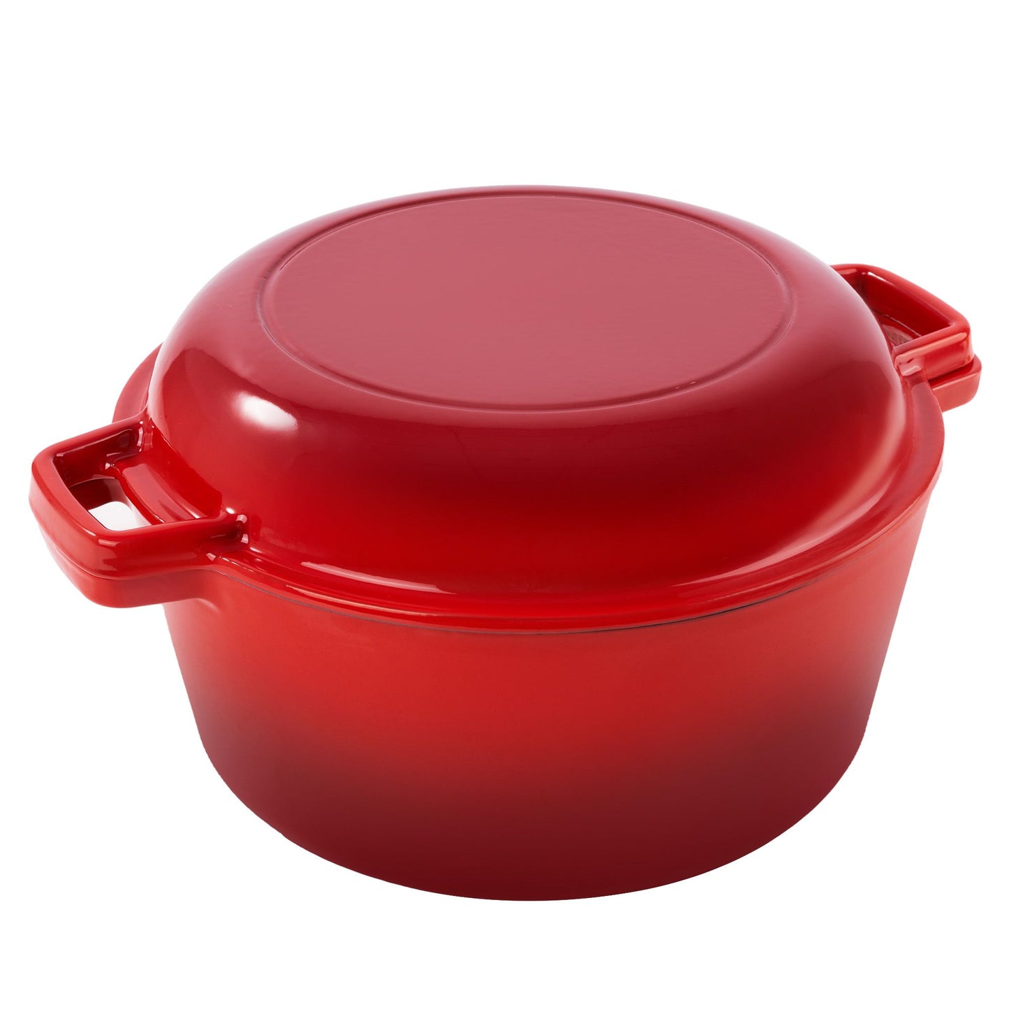Enameled Cast Iron Dutch Oven with Serving Lid + ENCLOSED THERMAL CIRCLE Design - Discount Msrp