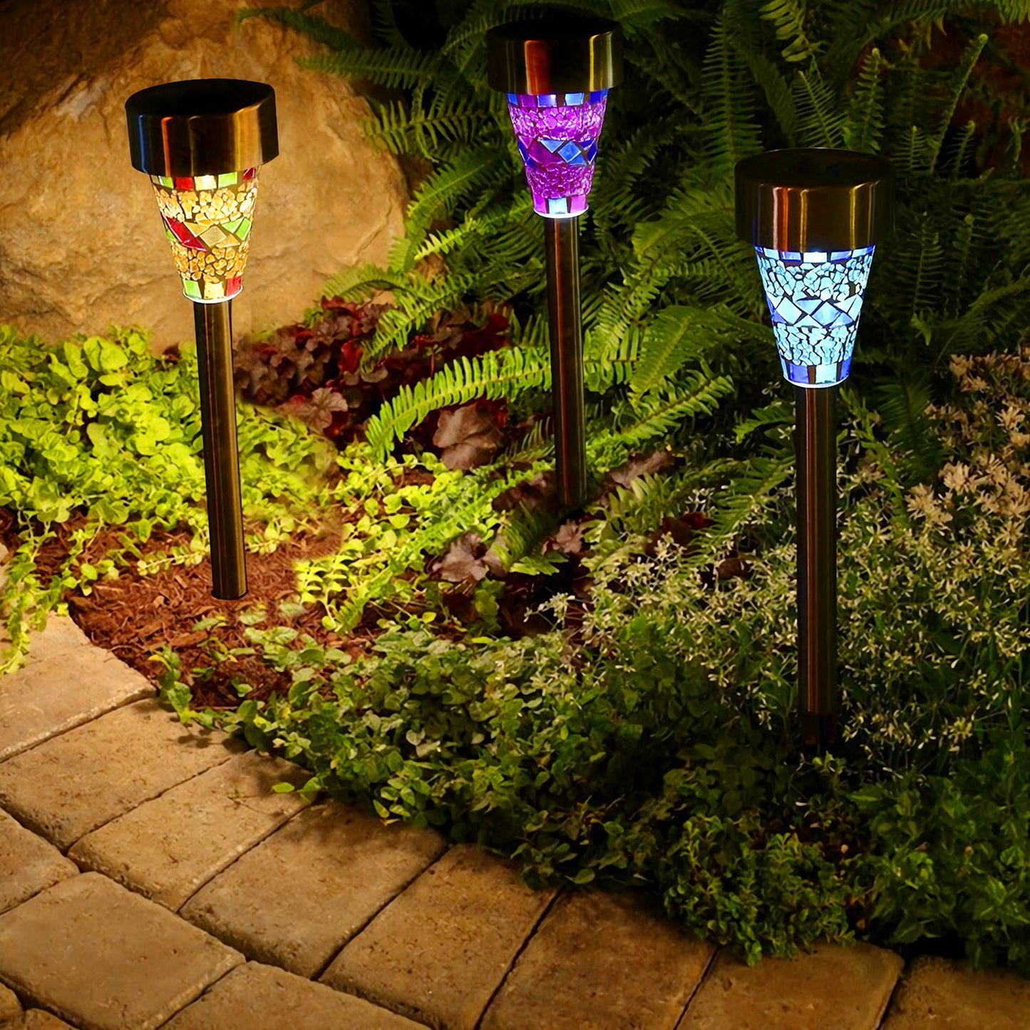 6Packs Solar Garden Lights Outdoor Solar Pathway Lights IP44 Water-resistant Landscape Lights 8Hrs Lawn Lamps for Yard Driveway Walkway - Discount Msrp