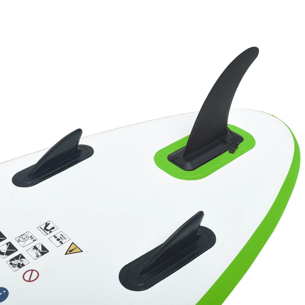 Inflatable Stand Up Paddleboard Set Green and White - Discount Msrp