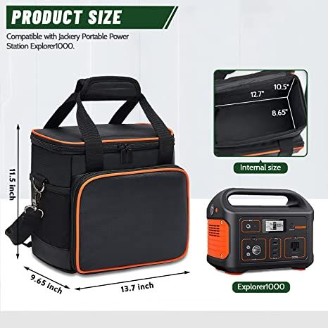Carrying Bag for Jackery Portable Power Station Explorer 300 240 160 Storage Pockets Battery Case Travel Power Pack - Discount Msrp