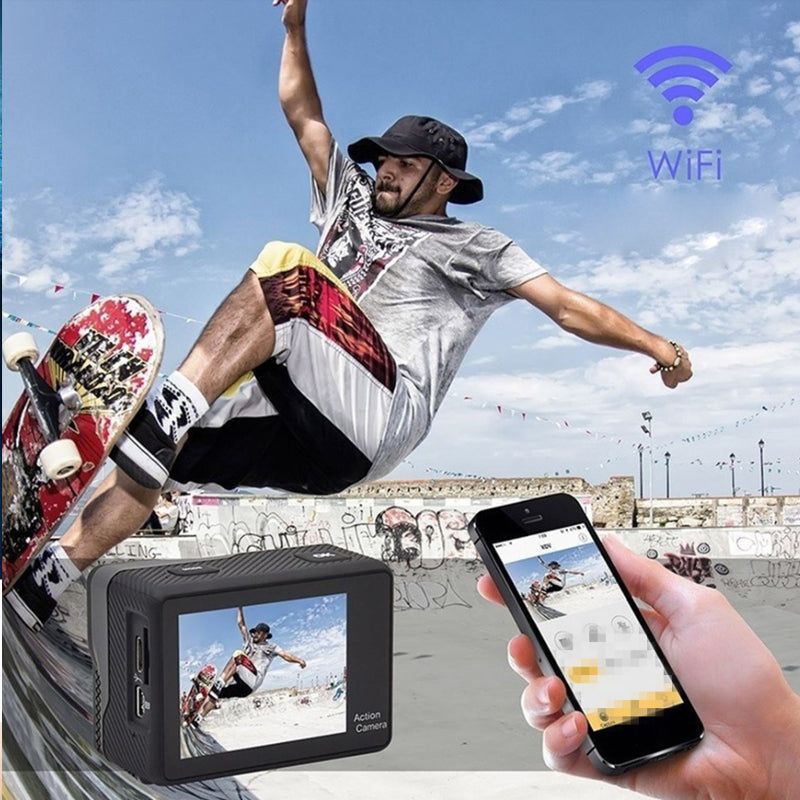 4K Action Pro Waterproof All Digital UHD WiFi Camera + RF Remote And Accessories - Discount Msrp