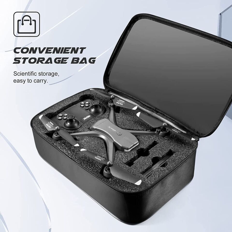 4DRC V14 RC Drone WIFI FPV 4K HD Wide Angle Dual Camera Quadcopter Portable With Bag ,2 Batteries Drone For Beginner,Headless Mode,Gesture Photo - Discount Msrp