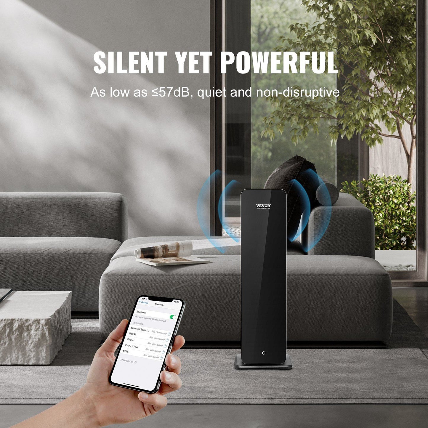 VEVOR Scent Air Machine for Home, 950ml Bluetooth Smart Cold Air Diffuser, 3000sq.ft Waterless Essential Oil Scent Air Diffuser, Floor Standing Aromatherapy Machine for Large Room, Office, Hotel - Discount Msrp