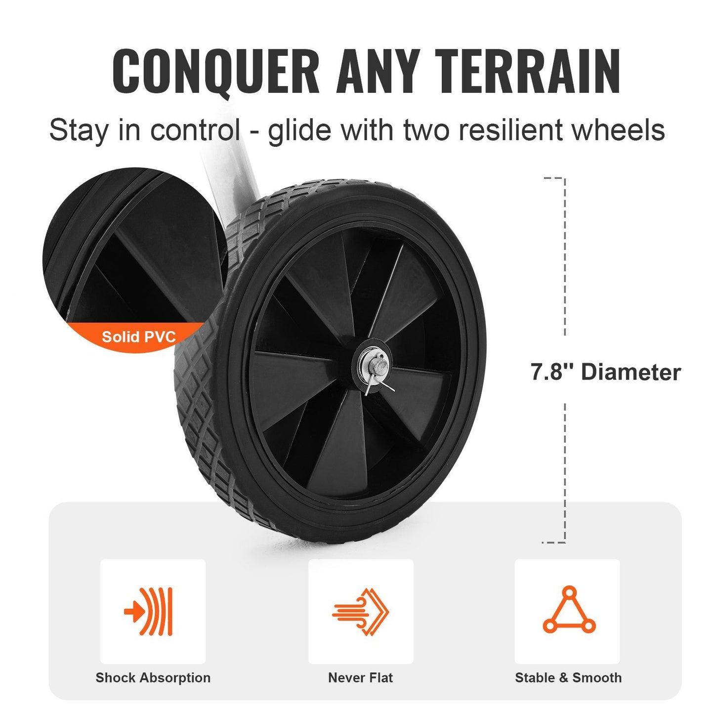 VEVOR Hose Reel Cart, Hold Up to 175 ft of 5/8'' Hose (Hose Not Included), Garden Water Hose Carts Mobile Tools with Wheels, Heavy Duty Powder-coated Steel Outdoor Planting for Garden, Yard, Lawn - Discount Msrp