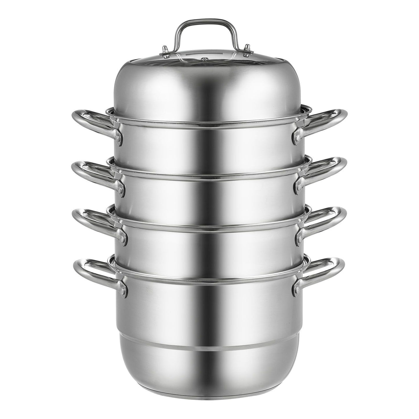 VEVOR Dumpling Steamer Stainless Steel 5 Titer for for Cook Soup, Noodles, Fishes Work with Gas Electric Grill Stove Top, Dia 30cm/11.8inch, Pot - Discount Msrp