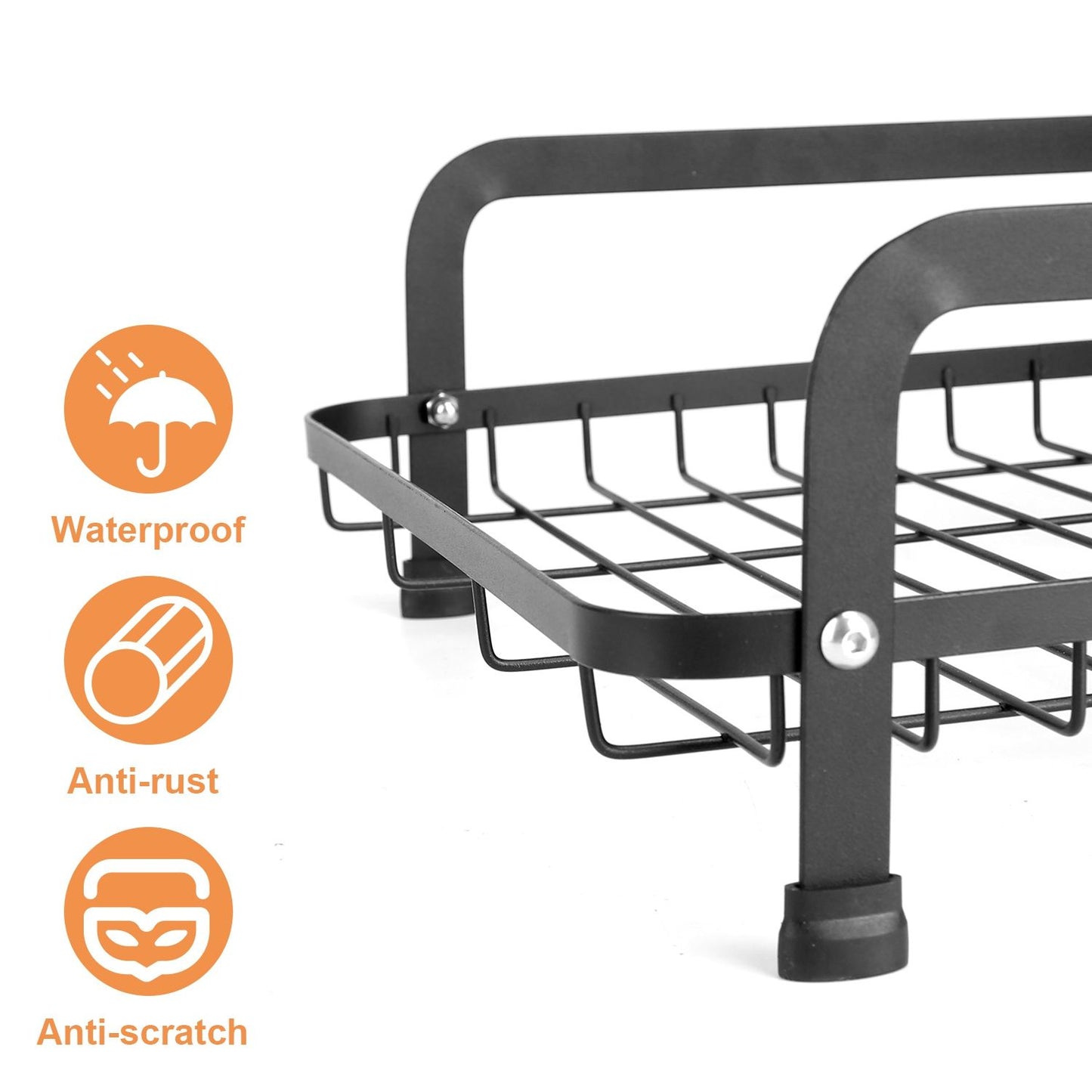 2-Tier Dish Drying Rack for Kitchen Counter Space Saving Rustproof Dish Rack with Drainboard Detachable Kitchen Drainer Organizer Set - Discount Msrp
