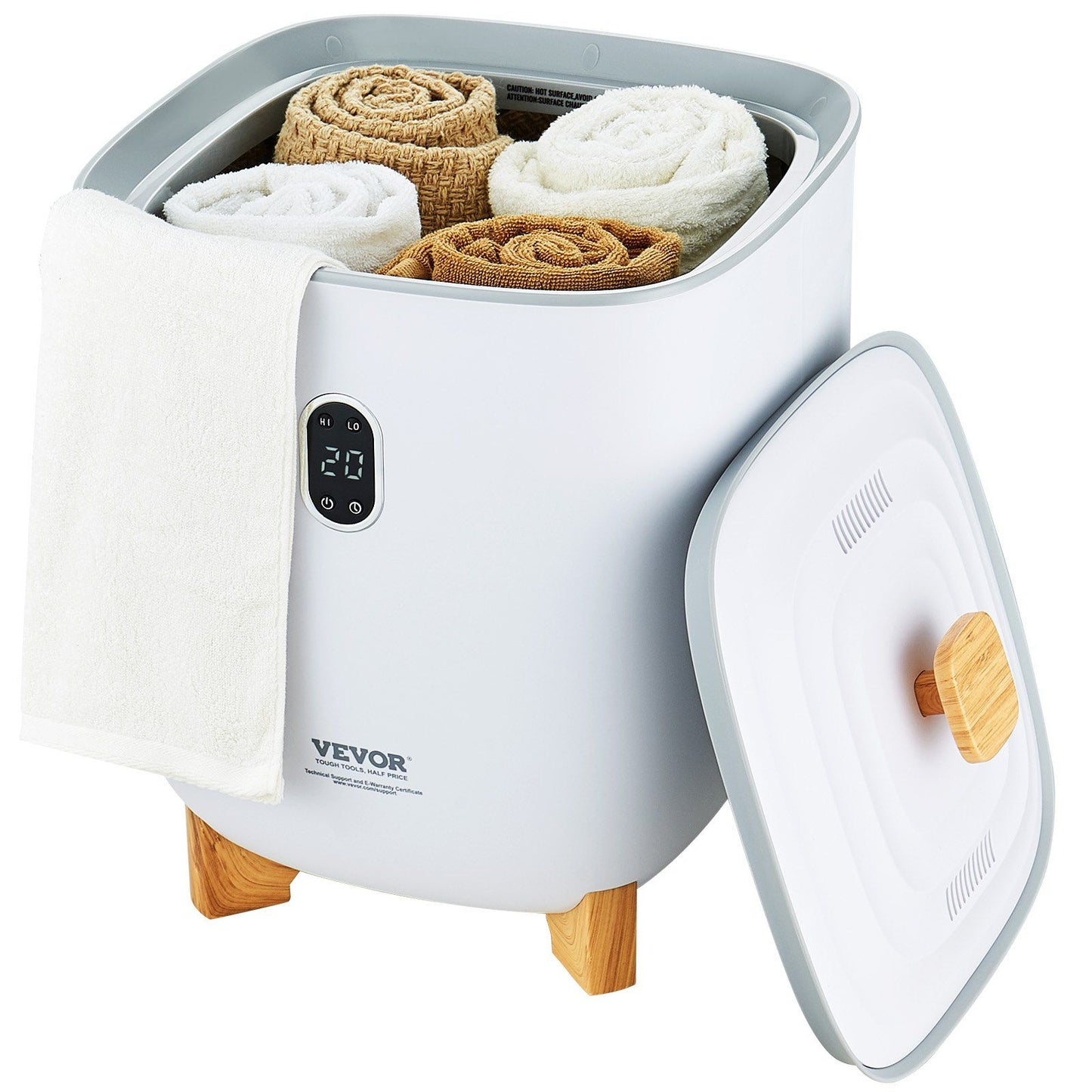 VEVOR Towel Warmer 25L, Towel Warmer Bucket with 2 Heating Modes, 20/40/60/90 Min Auto Shut Off, Bottom Heating Columns, LED Screen, Large Towel Warmer for Bathroom, Spa, Bathrobe, Blanket & Pajama - Discount Msrp