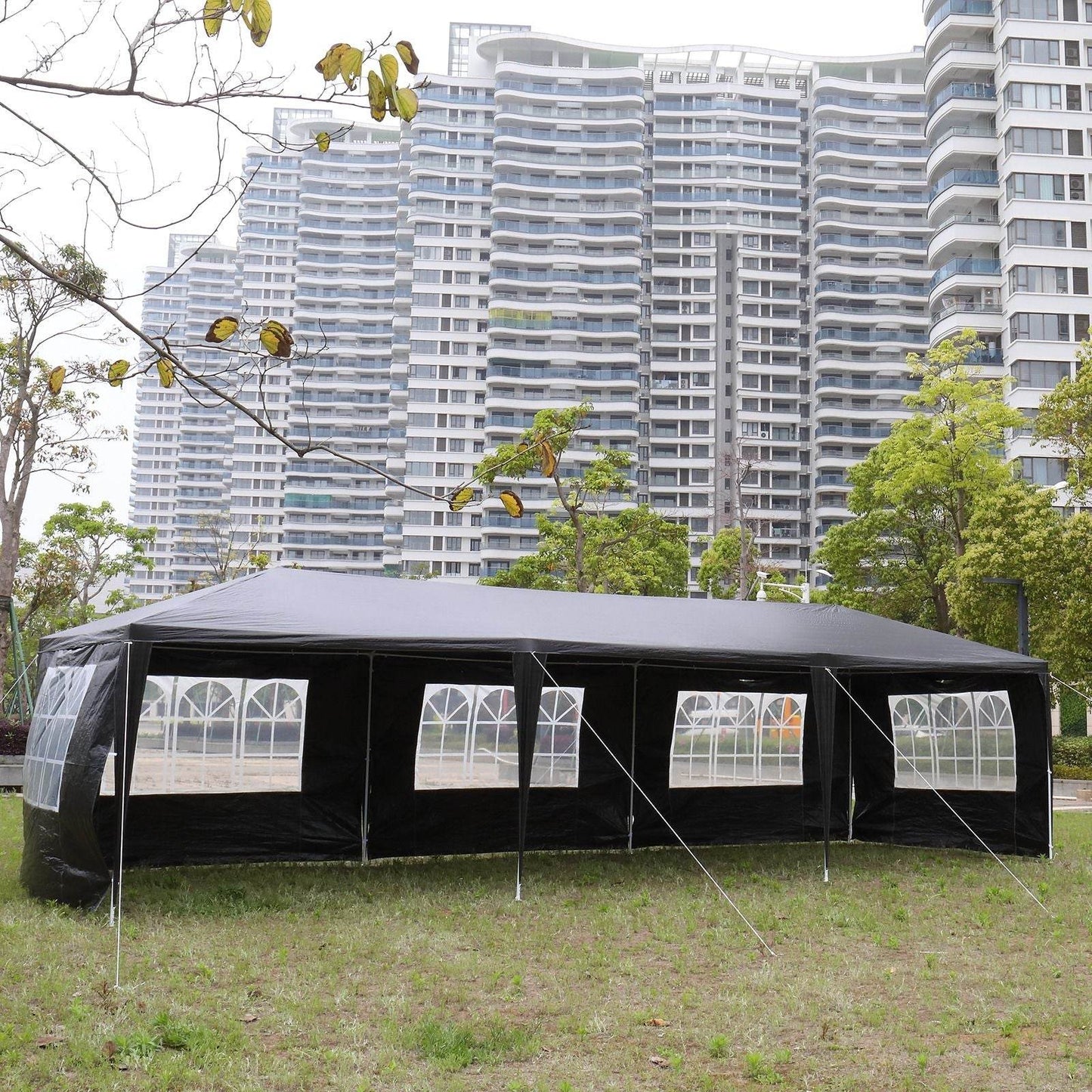 1 Set of 10'x30' Party Tent Canopy for Outdoor Weddings, Heavy-Duty Waterproof Event Shelter with Removable Sidewalls, Ideal for Parties, Booths, and Gatherings. - Discount Msrp