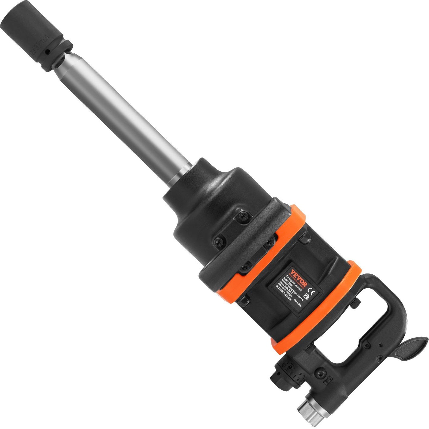 VEVOR 1 Inch Air Impact Wrench, Up to 3160 ft-lbs High Reverse Torque Output 1" Pneumatic Impact Gun w/ 8 Inch Extended Anvil & Carrying Case for Heavy Duty Repairs and Maintenance - Discount Msrp