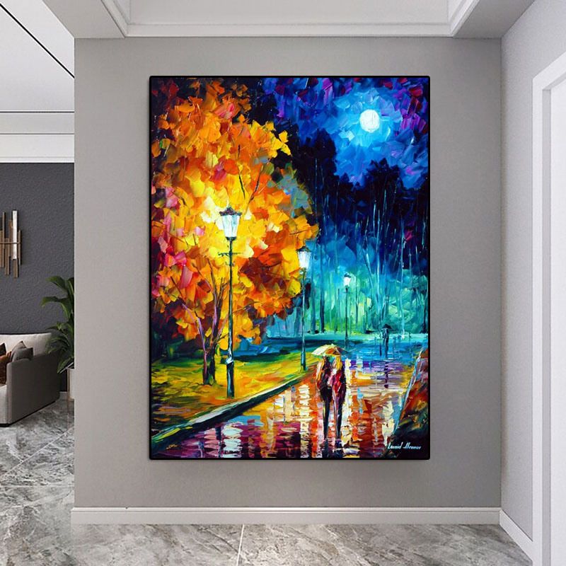 Hand Painted 3D Knife Painting Abstract Flower Oil Painting On Canvas Art Wall Adornment Pictures For Living Room Home Decor - Discount Msrp