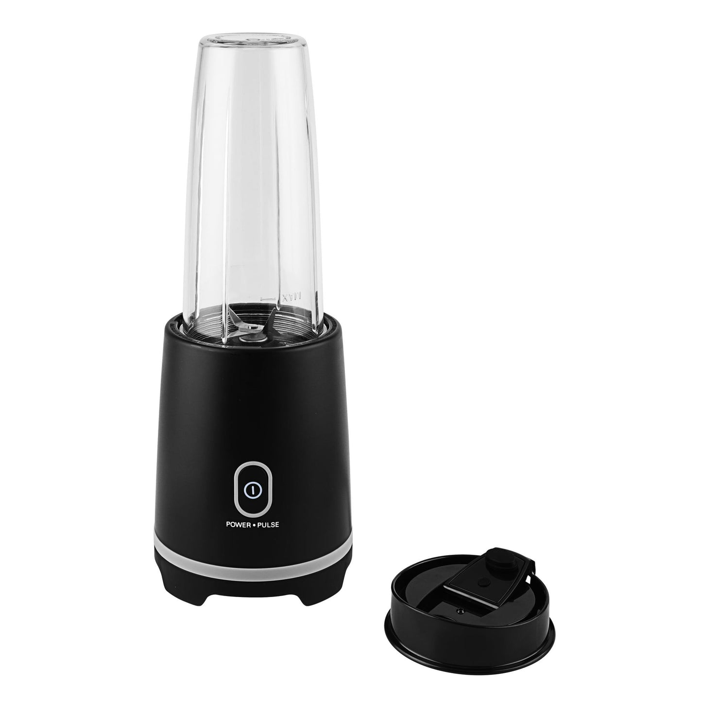 Black Single-Serve Blender with 1 Travel Lid, 16 oz, New - Discount Msrp