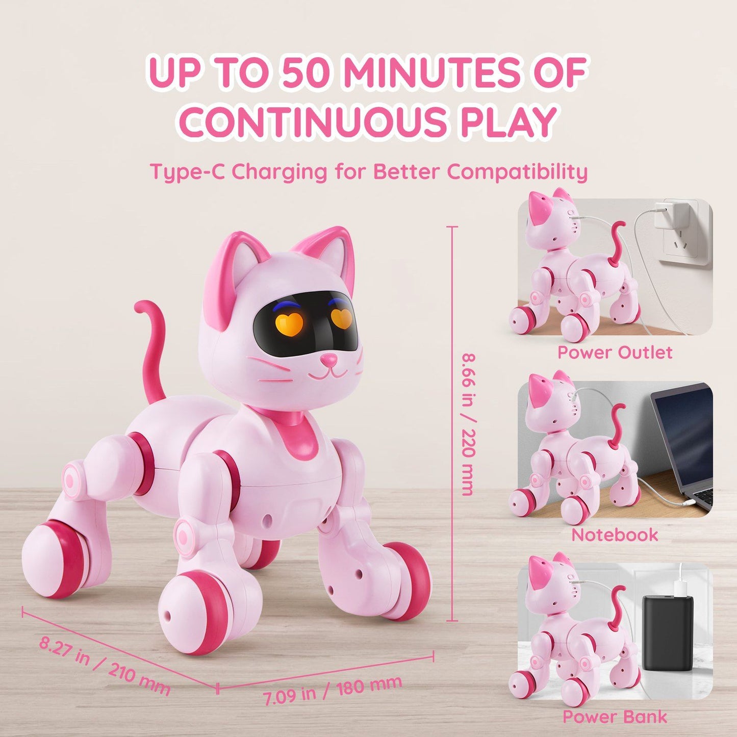 VEVOR RC Robot Cat Toy for Kid Talking Dancing Touch Remote Control Programmable - Discount Msrp