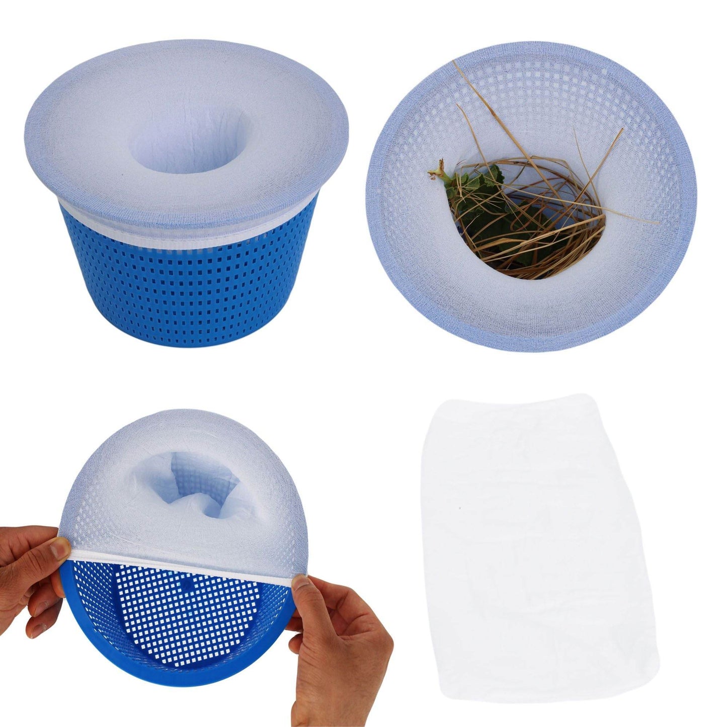 10 Pack Pool Skimmer Socks Durable Nylon Mesh for Above Ground Pools Prevents Debris Clogging Filters - Discount Msrp