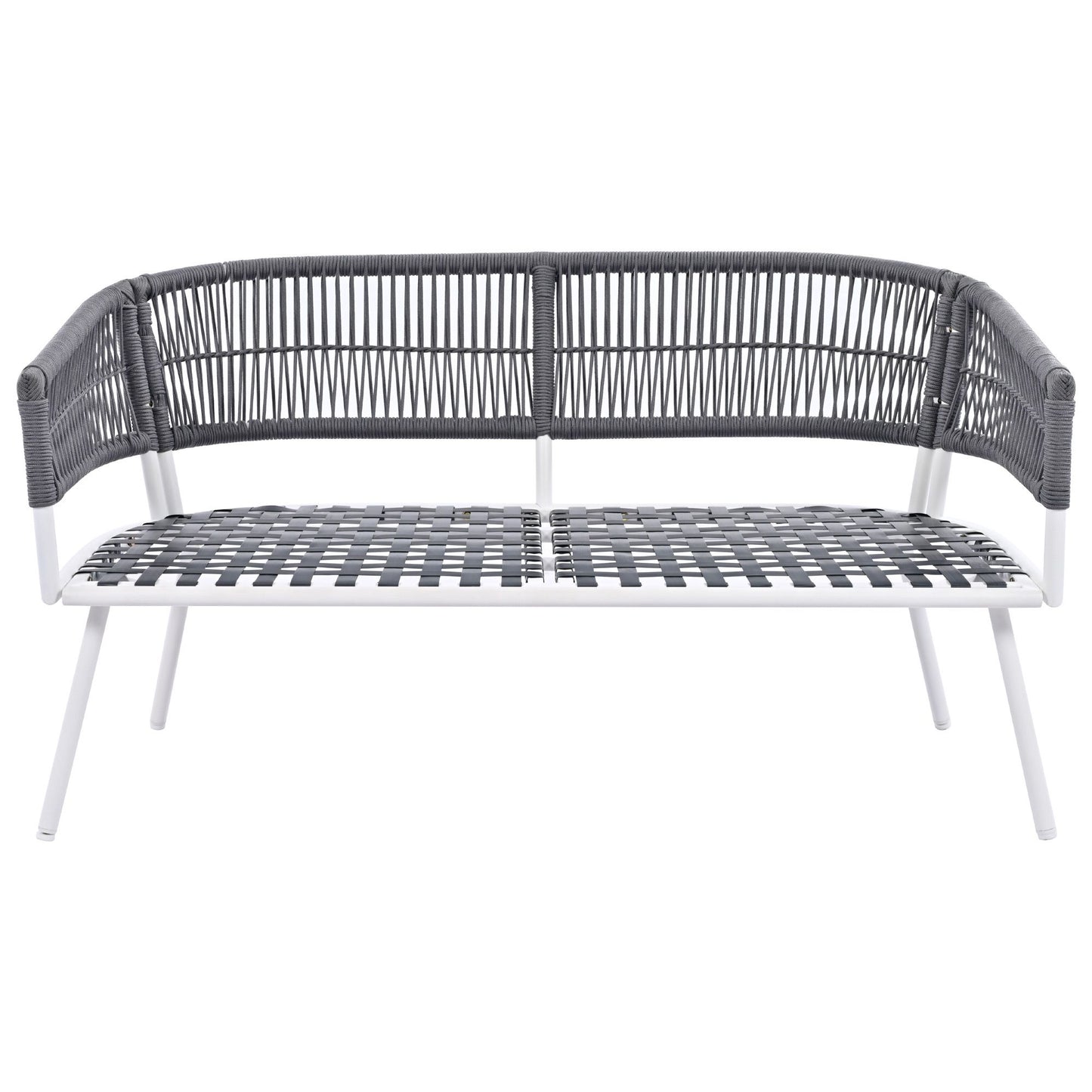4-Piece Patio Furniture Set, Outdoor Furniture with Acacia Wood Table, Patio Conversation Set with Deep Seating & Thick Cushion for Backyard Porch Balcony - Discount Msrp