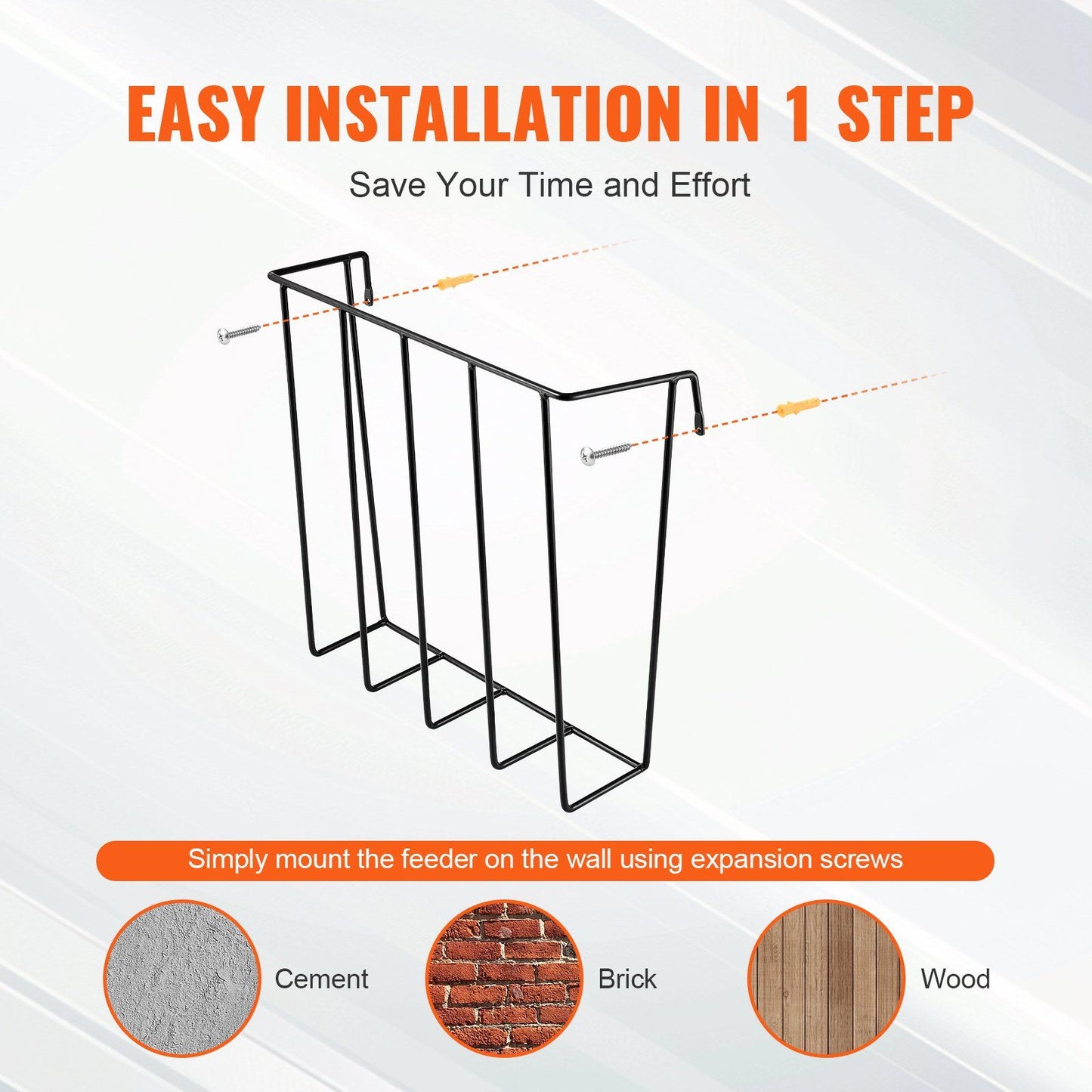 VEVOR Livestock Hay Feeder 24 Gallons Wall Mounted Goat Hay Rack for Horses - Discount Msrp
