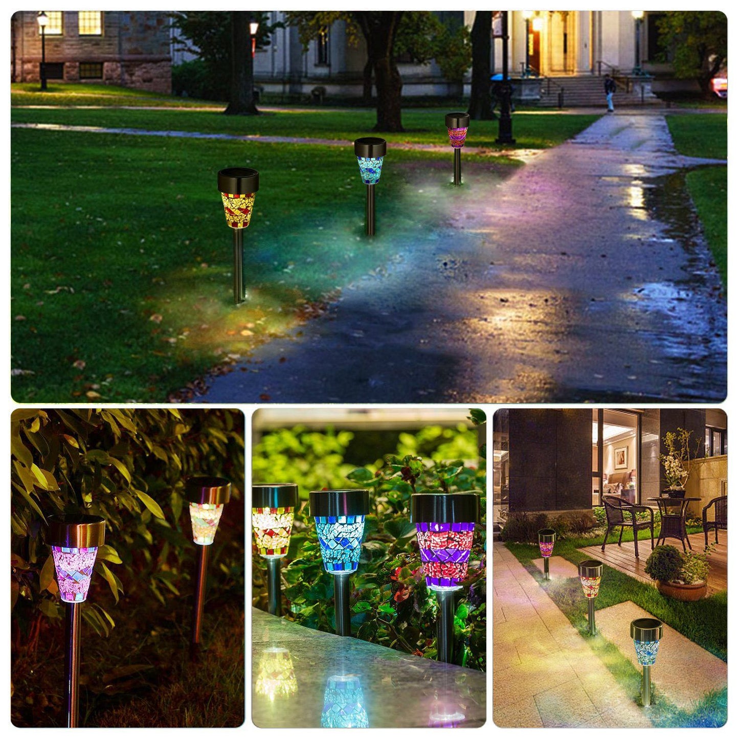 6Packs Solar Garden Lights Outdoor Solar Pathway Lights IP44 Water-resistant Landscape Lights 8Hrs Lawn Lamps for Yard Driveway Walkway - Discount Msrp
