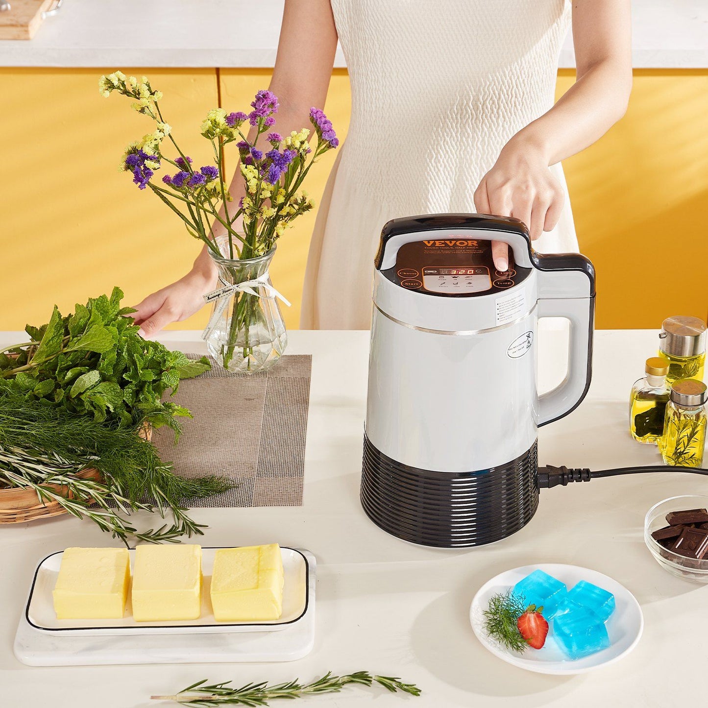 VEVOR Butter Infuser Machine, 6 Functions Herbal Infuser, Magic Butter Machine & Oil Infusion Machine with Customizable Temperature And Time, Herbal Recipe Book & All Accessories Included - Discount Msrp