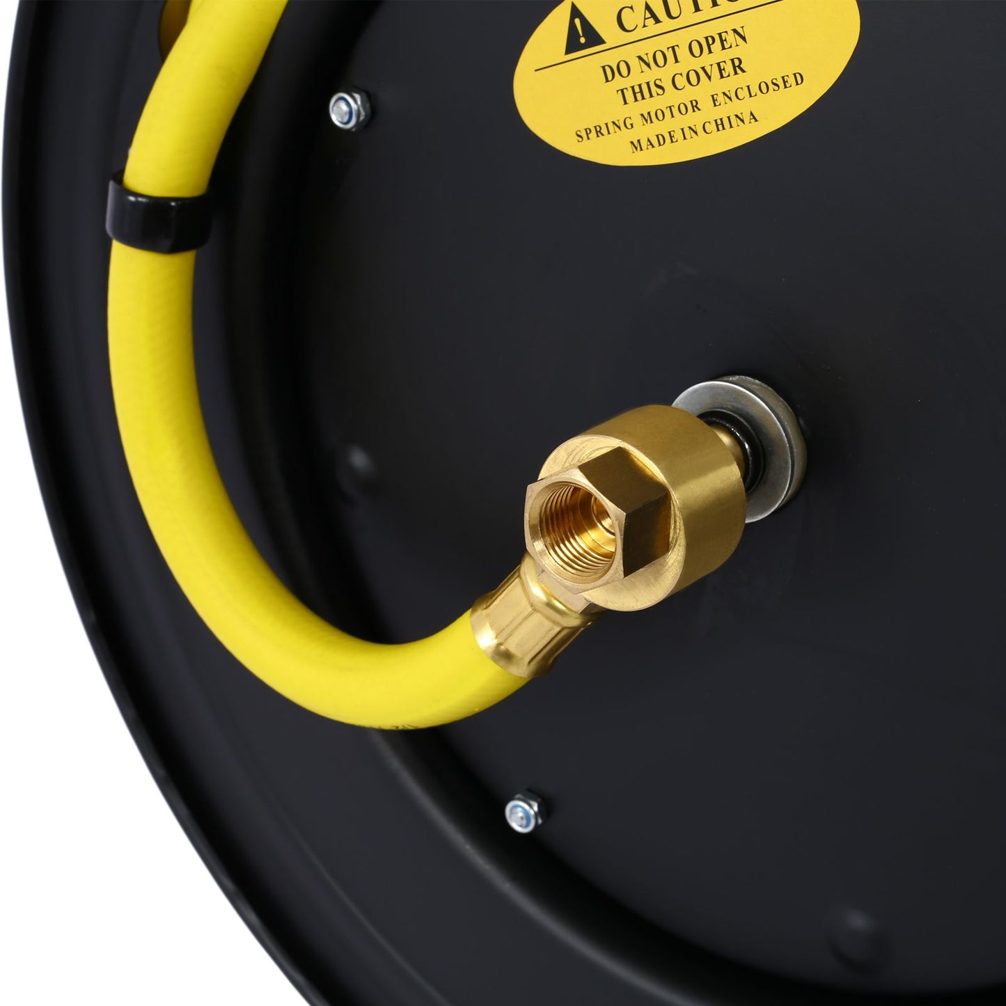 Retractable Air Hose Reel, 1/2" Inch x 50' Ft Auto Rewind Hose-Reel, Heavy Duty Steel Air Hose Reel, Industrial Grade Rubber Hose - Discount Msrp
