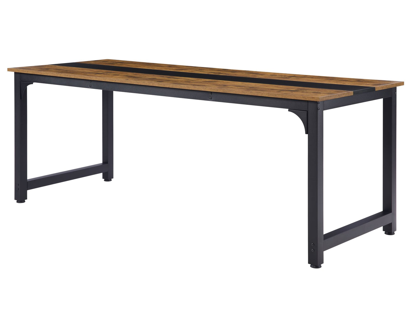 Computer Desk Large Office Desk, 59.8 Inch Gaming Desk Writing Desk Work Desk for Home Office, Study, Modern Simple Wooden Desk, Large Legroom, Metal Frame, Rustic/Black - Discount Msrp