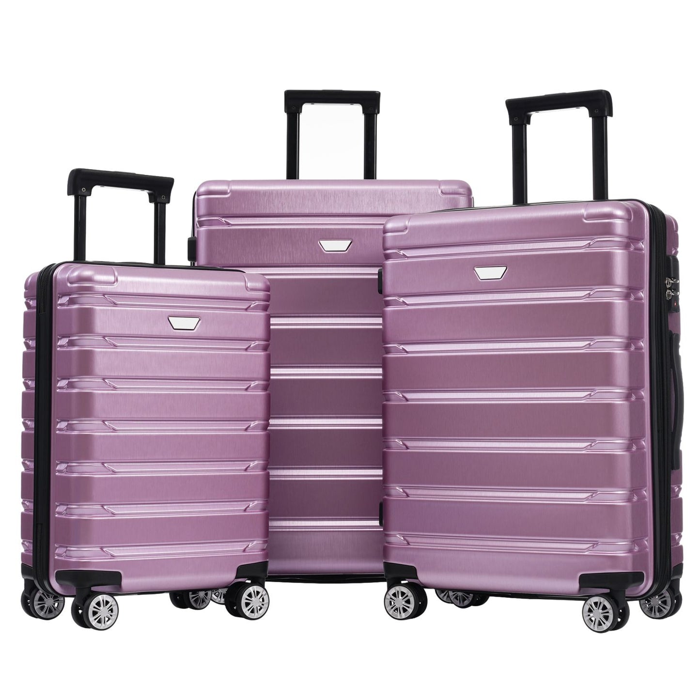 Hardshell Luggage Set 3 Piece, Durable ABS+PC Travel Suitcase with Spinner Wheels for Men Women (20/24/28 Inch) - Discount Msrp