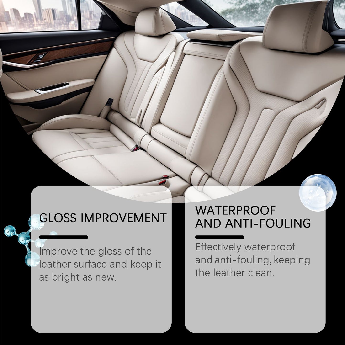 Rayhong Automotive Leather Ceramic Coating Spray, Leather Refurbishment Decontamination Brightening Maintenance Cleaning And Polishing Spray - Discount Msrp
