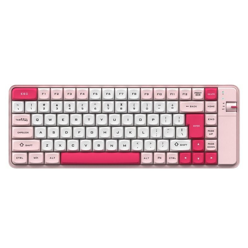 QW06 Office Entertainment Dual Mode Color Keyboard and Mouse Set Wireless Bluetooth Universal Keyboard Girls High-Value Set - Discount Msrp