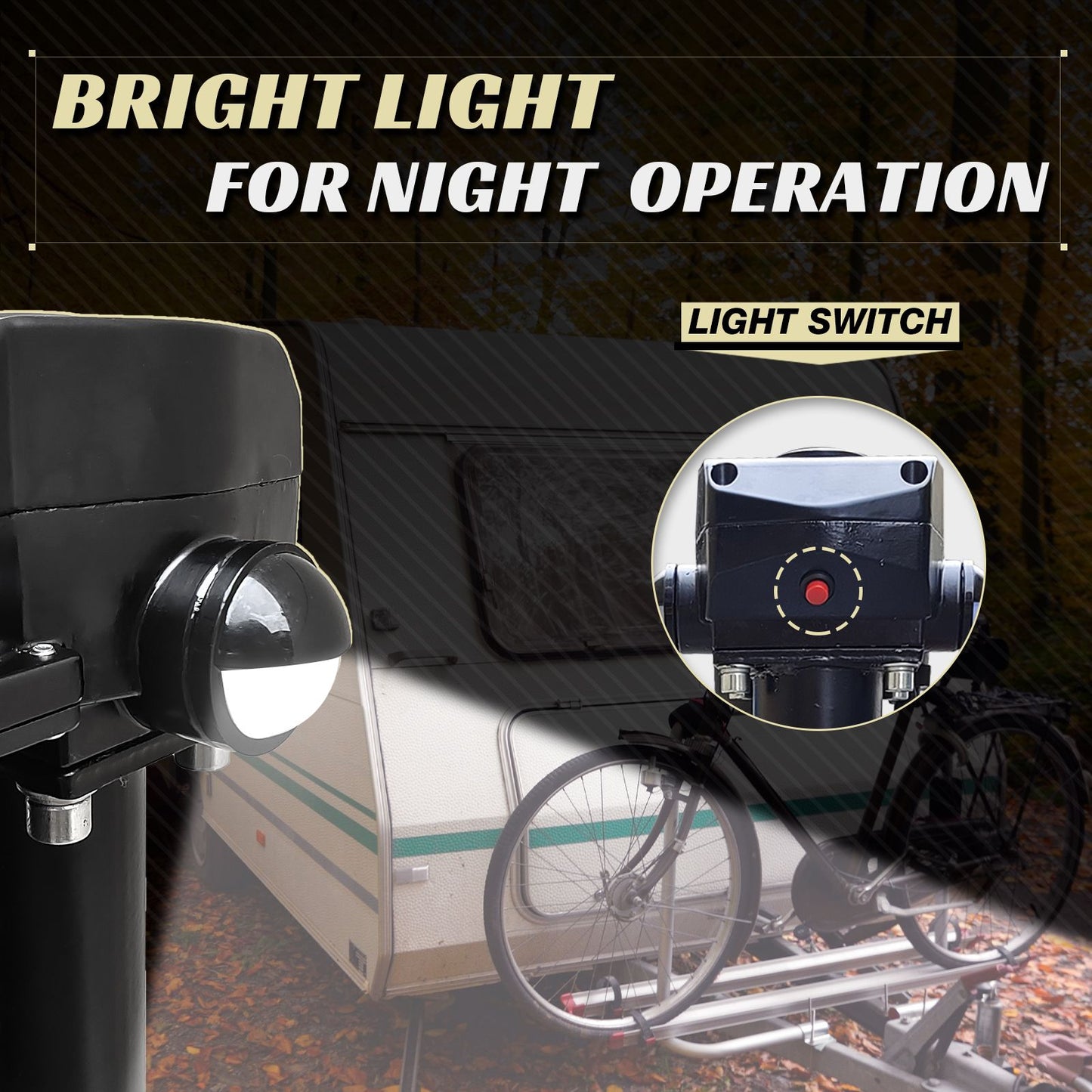 3500 lbs Electric Trailer Jack, 12V DC, 27" Lift, with Drop Leg, for Travel, Trailer, Camper, Boats, & More, W/ Waterproof Cover - Discount Msrp
