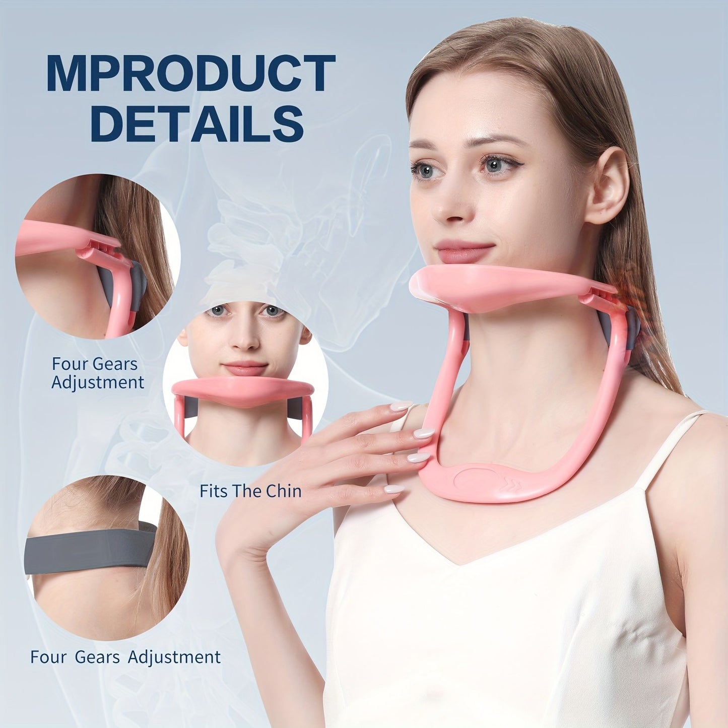 Neck Brace; Cervical Collar Neck Support Brace; Adjustable Anti-Bow Cervical Traction Device For Neck Posture Support Neck Pain Relief; Shoulder And Neck Forward Tilt Support - Discount Msrp