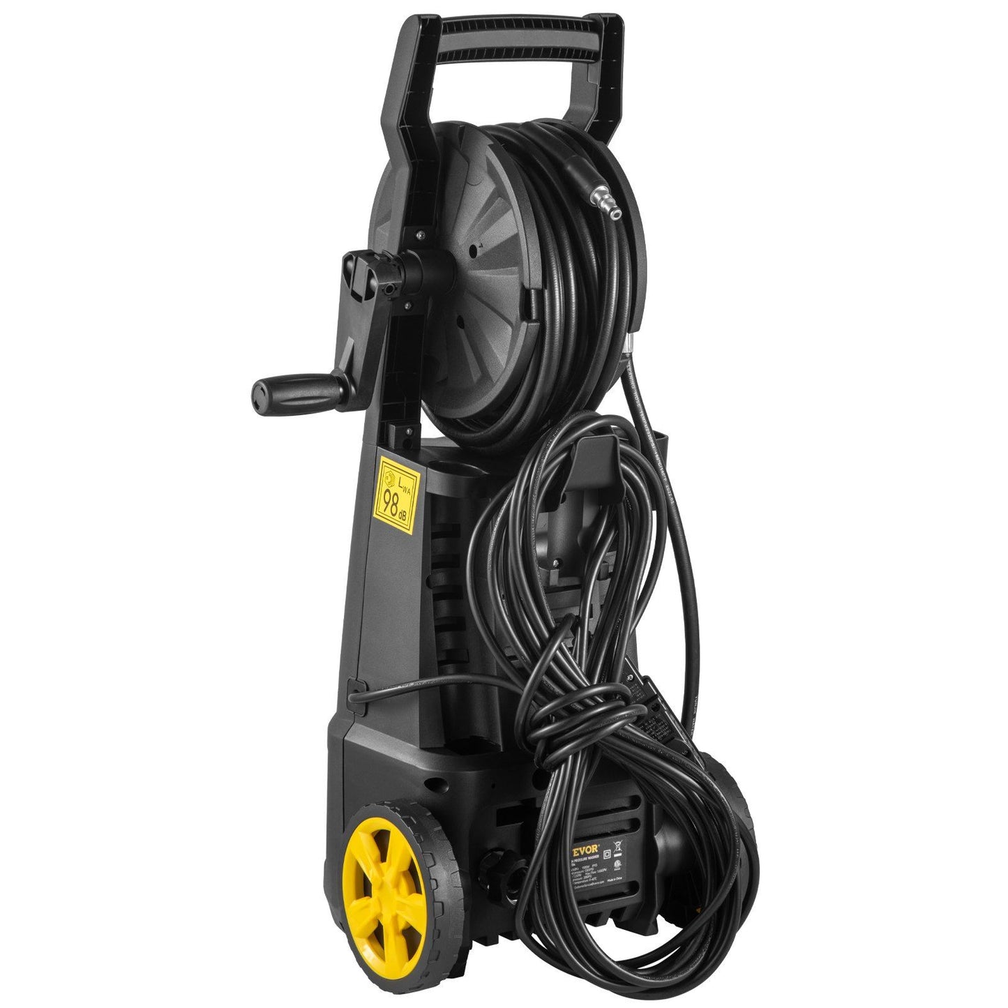 VEVOR Electric Pressure Washer, 2000 PSI, Max 1.65 GPM Power Washer w/ 30 ft Hose & Reel, 5 Quick Connect Nozzles, Foam Cannon, Portable to Clean Patios, Cars, Fences, Driveways, ETL Listed - Discount Msrp