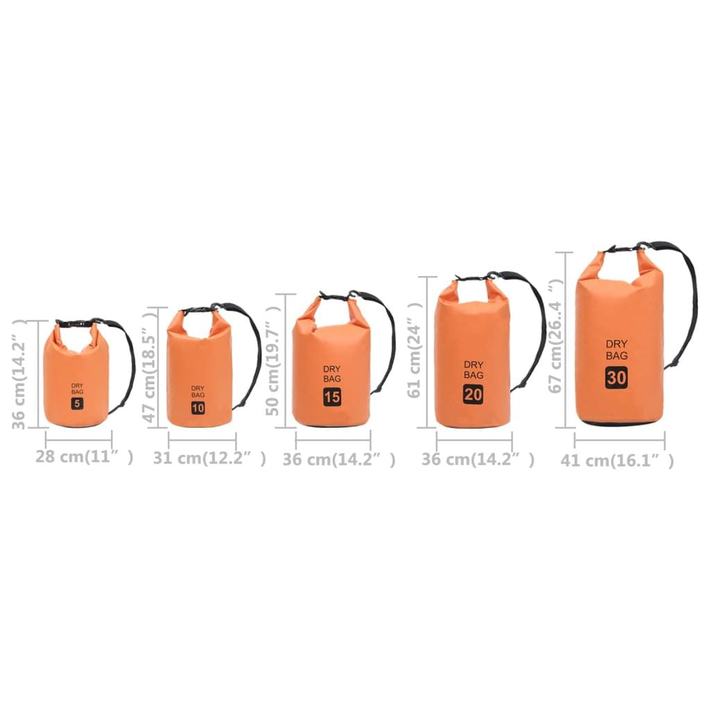 Dry Bag Orange 1.3 gal PVC - Discount Msrp