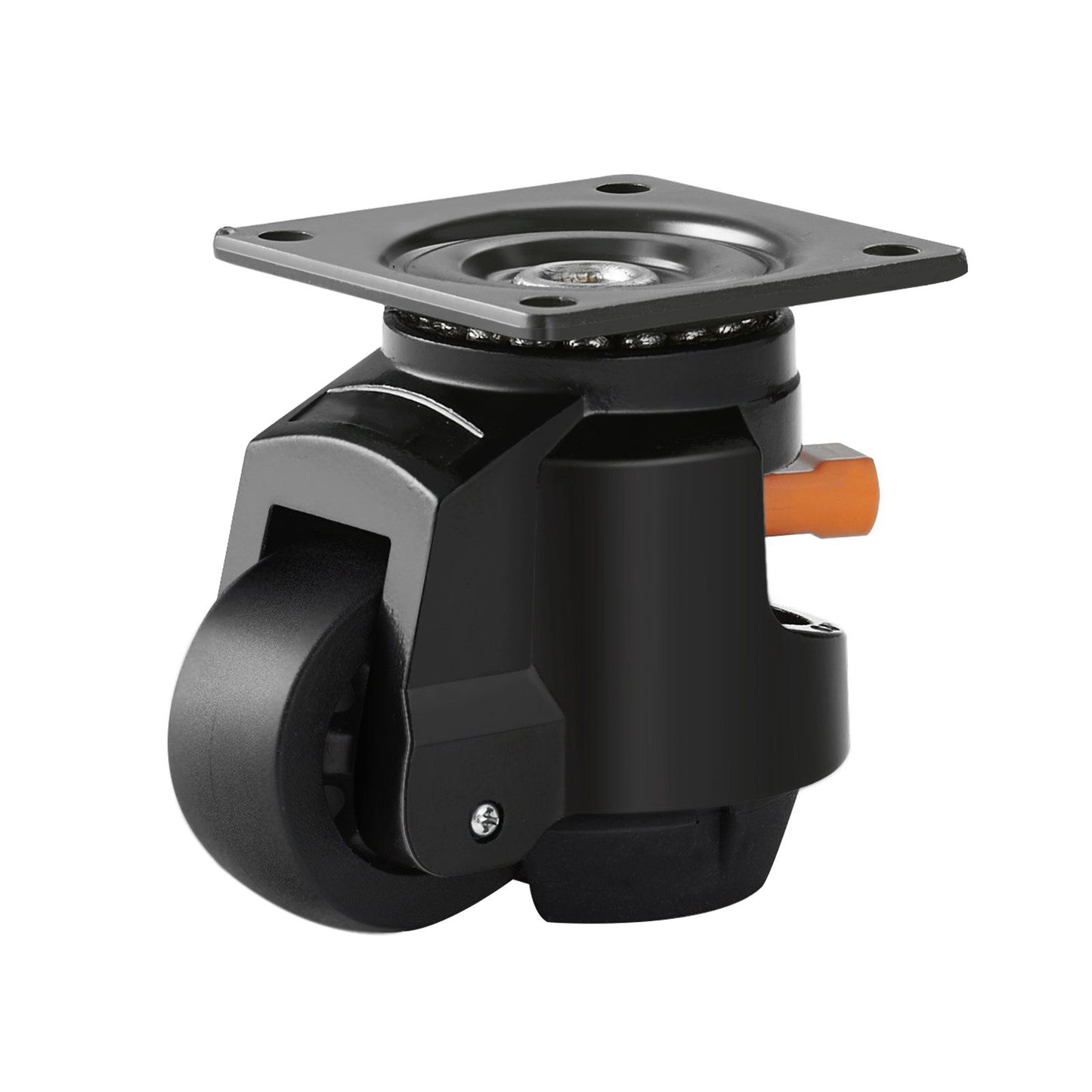 Heavy Duty Leveling Casters 4-Pack | 1000kg/2200LB Capacity with 2.5" Wheels | Precision 360° Swivel & Reinforced Handle for Workbench, Machinery, Industrial Equipment | Floor Protection & Noise-Free - Discount Msrp