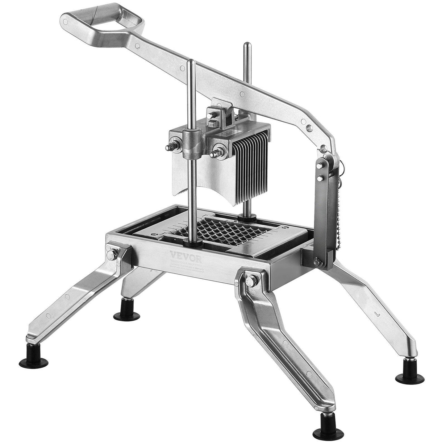 VEVOR Commercial Vegetable Slicer, 3/8" and 3/16" Tomato Slicer, Stainless Steel and Aluminum Alloy Vegetable Cutter Slicer, Manual Tomato Slicer with Non-slip Feet, for Tomatoes, Potatoes, Onions - Discount Msrp