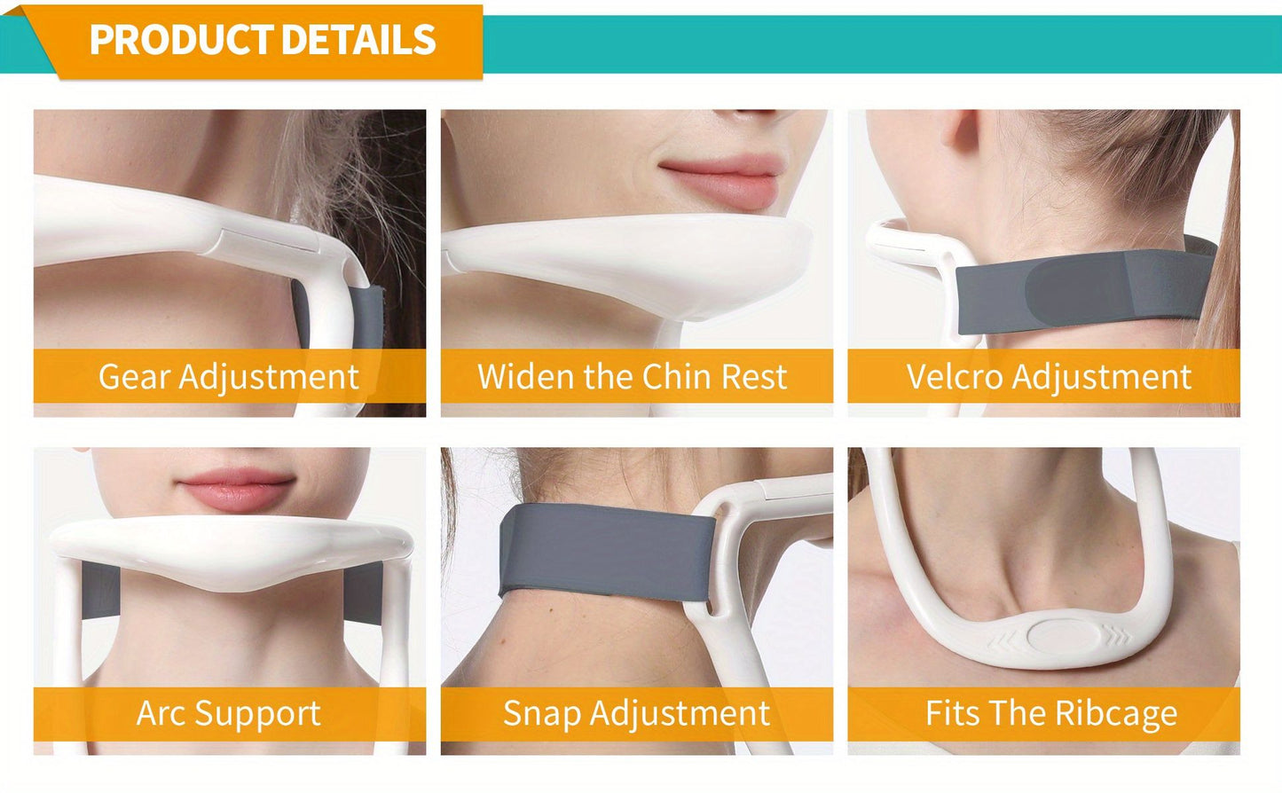 Neck Brace; Cervical Collar Neck Support Brace; Adjustable Anti-Bow Cervical Traction Device For Neck Posture Support Neck Pain Relief; Shoulder And Neck Forward Tilt Support - Discount Msrp