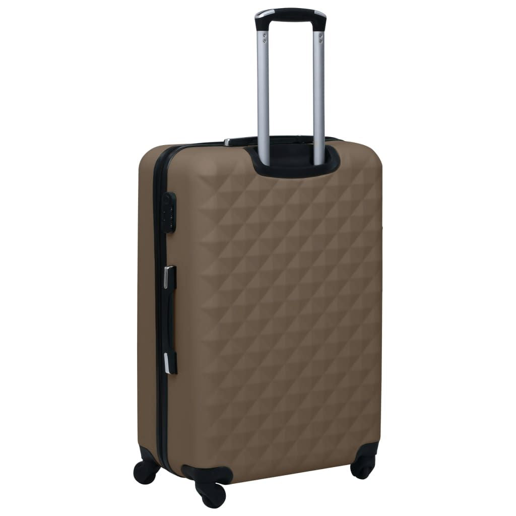 Hardcase Trolley Set 3 pcs Brown ABS - Discount Msrp