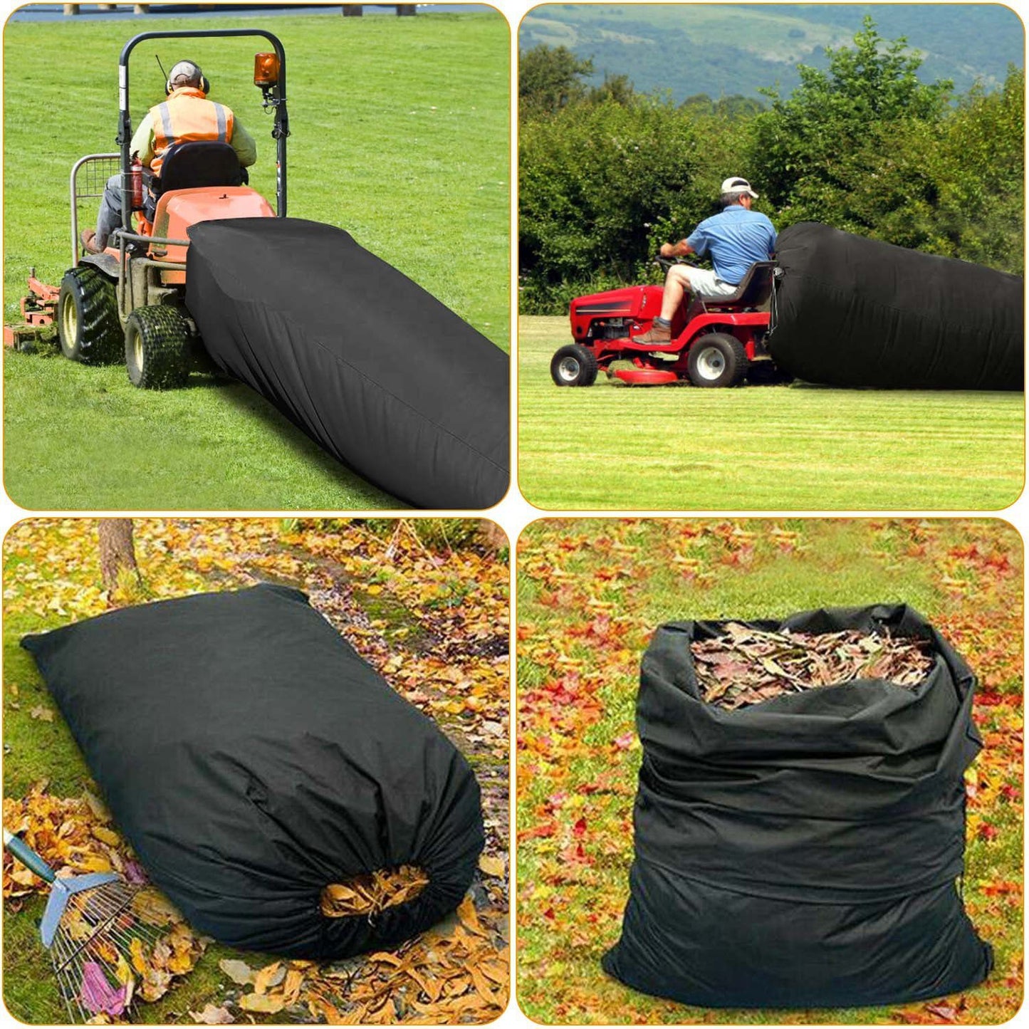 Lawn Tractor Leaf Bag 54 Cubic Feet Standard Garden Waste Collection Bag with 112in Opening - Discount Msrp