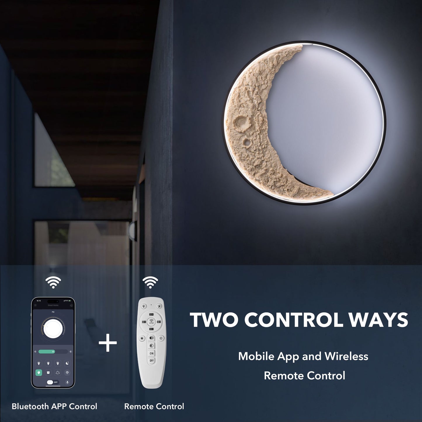 3D Moon Indoor & Outdoor Wall Lamp, Moon Lamp, Wall Decorations, Waterproof outdoor wall lights - Discount Msrp 