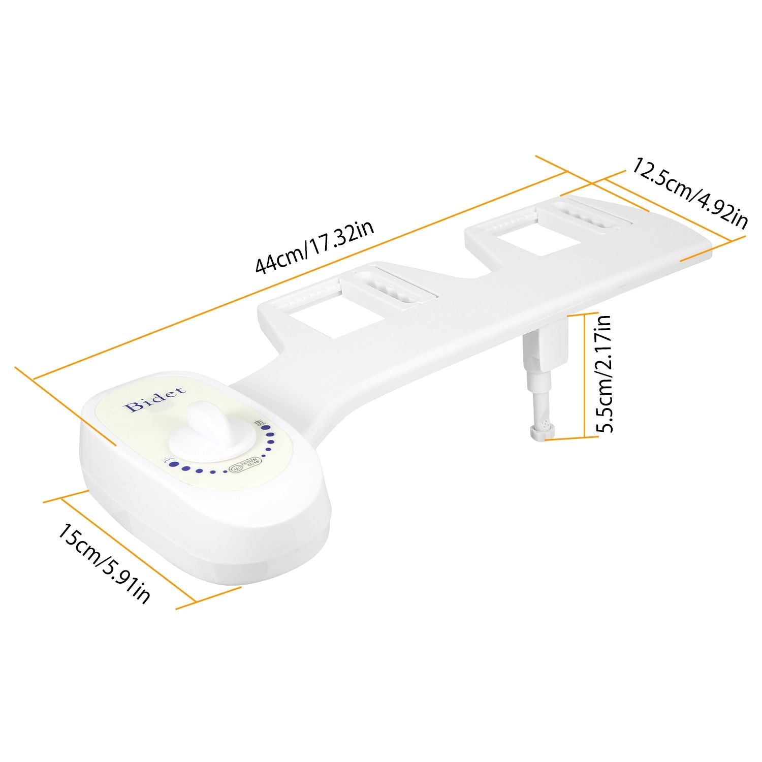 Bidet Fresh Water Spray No Electric Mechanical Bidet Toilet Seat Attachment - Discount Msrp 