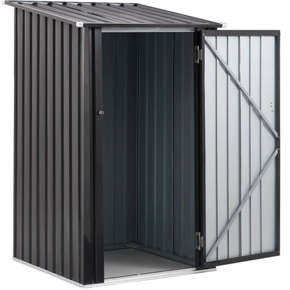 Outdoor Storage Shed, 3 x 3 FT Metal Steel Garden Shed with Single Lockable Door, Small Shed Outdoor Steel Utility Tool Shed for Backyard Patio Garden Lawn - Discount Msrp 