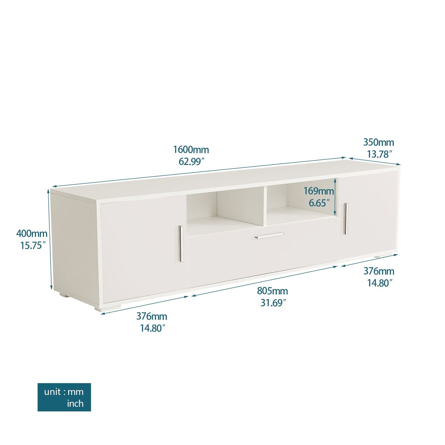 QuickassembleFashionTVstand,TVCabinet,entertainment center TV station,TVconsole,console with LED light belt, light belt can be remote control,with cabinets,open cells,for the living room,bedroom,white - Discount Msrp 