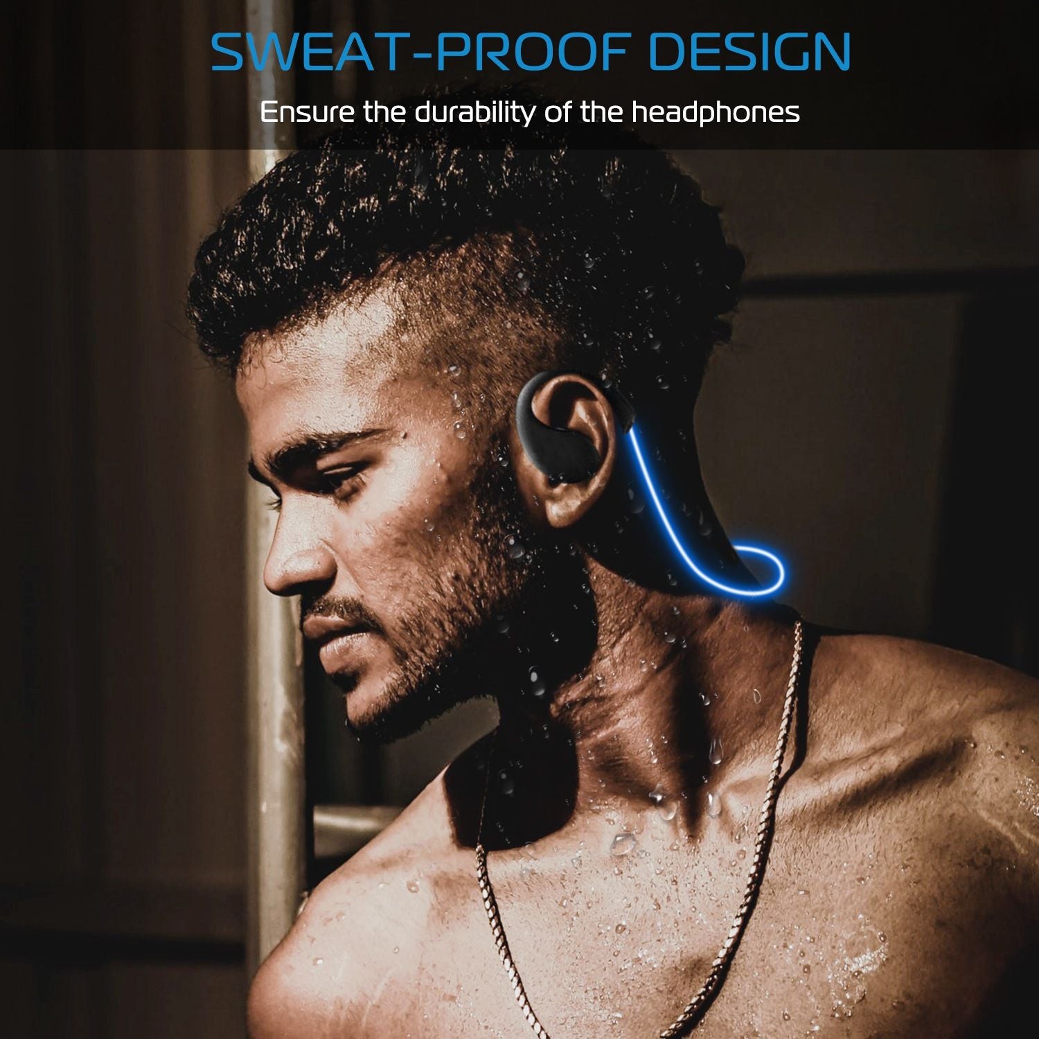 Wireless Sports Headsets Wireless V4.1 Neckband Earphones HD Stereo Sweat-proof Headphones Earbuds - Discount Msrp 