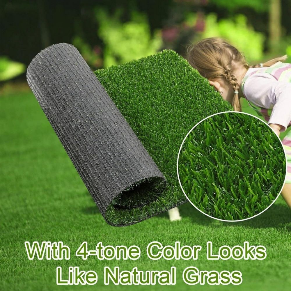 3FT*16FT Artificial turf, professional dog mat large turf outdoor carpet terrace pet lawn, artificial carpet with drainage holes (Grass height 0.78 inches/2cm) - Discount Msrp 