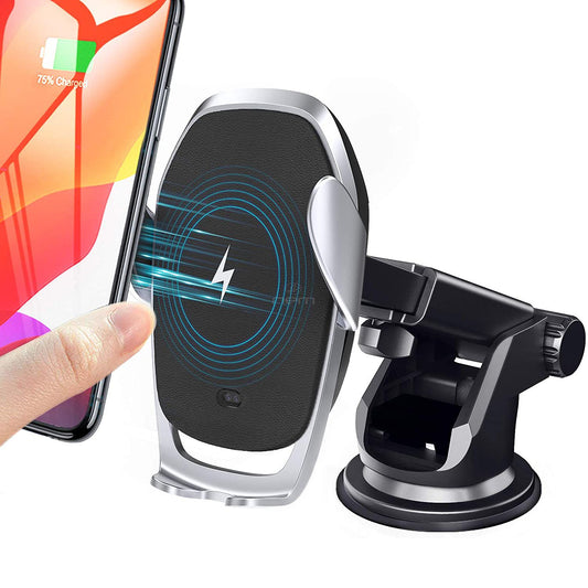 Universal Wireless Car Phone Charger Mount Holder Automatic Clamping - Discount Msrp 